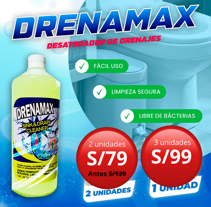 DRENA MAX™-Desatorador Líquido de Tuberías T (2 UNIDADES)