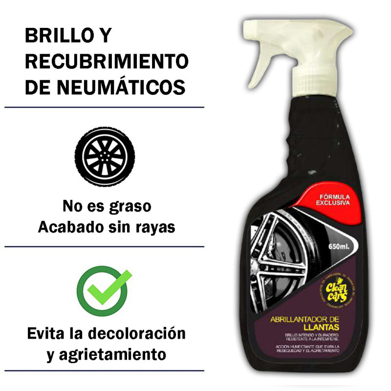 Recuperador de Brillo y Color Negro de Neumáticos